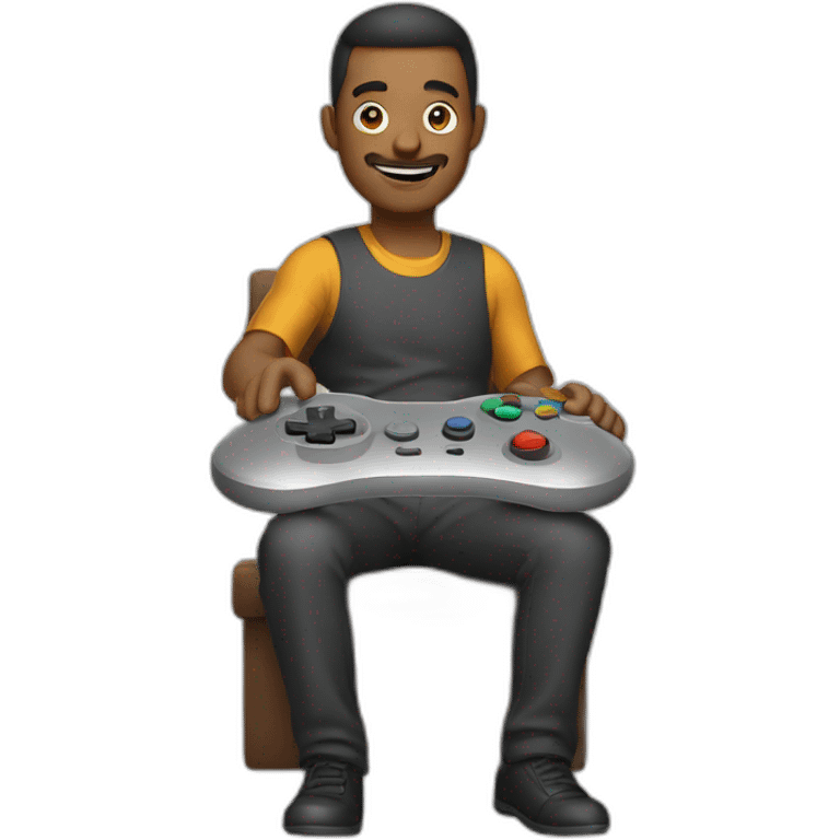 Man playing with controller emoji