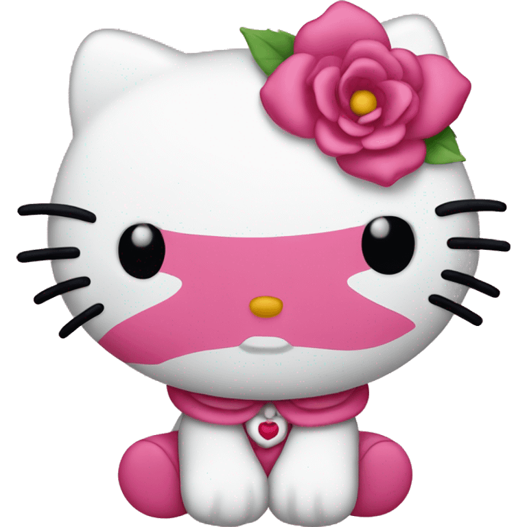 Hello kitty en rose emoji