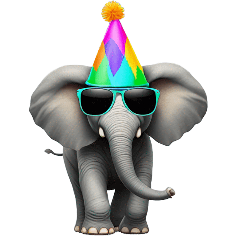 Elephant disco dancing emoji