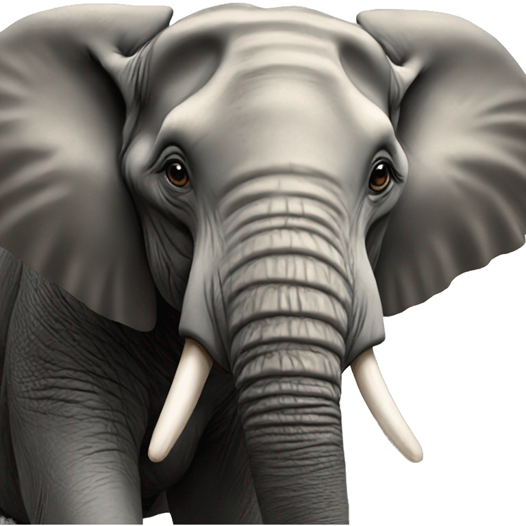 Hyper realistic elephant emoji