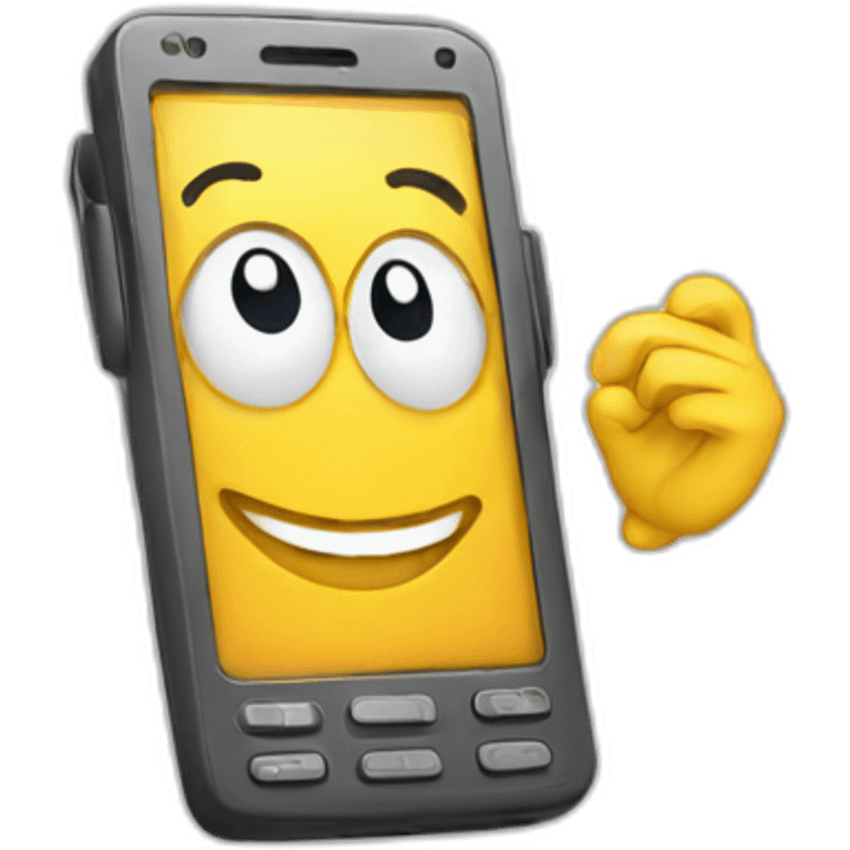 smiling phone emoji