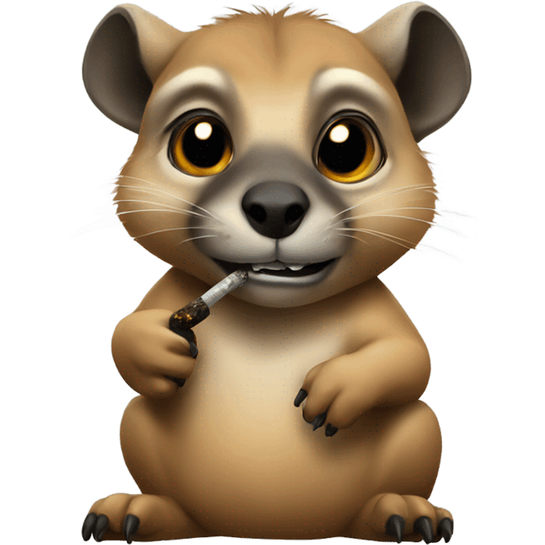 Hyrax smoking emoji