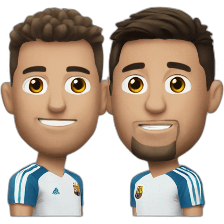 Ronaldo qui frape messi emoji