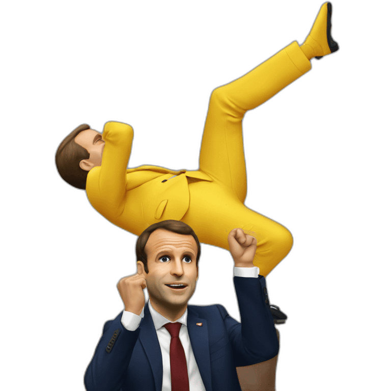 macron fait un dab emoji