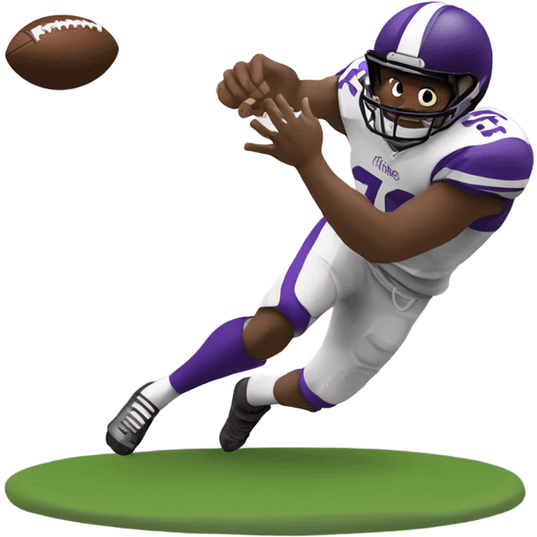 Vikings football player spiking the ball emoji