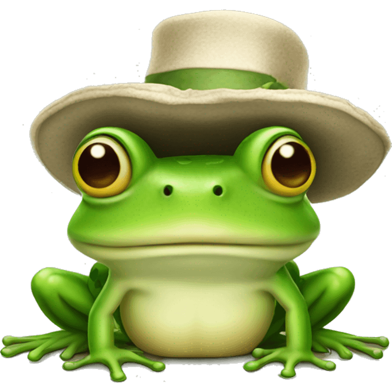 frog with marshroom hat emoji