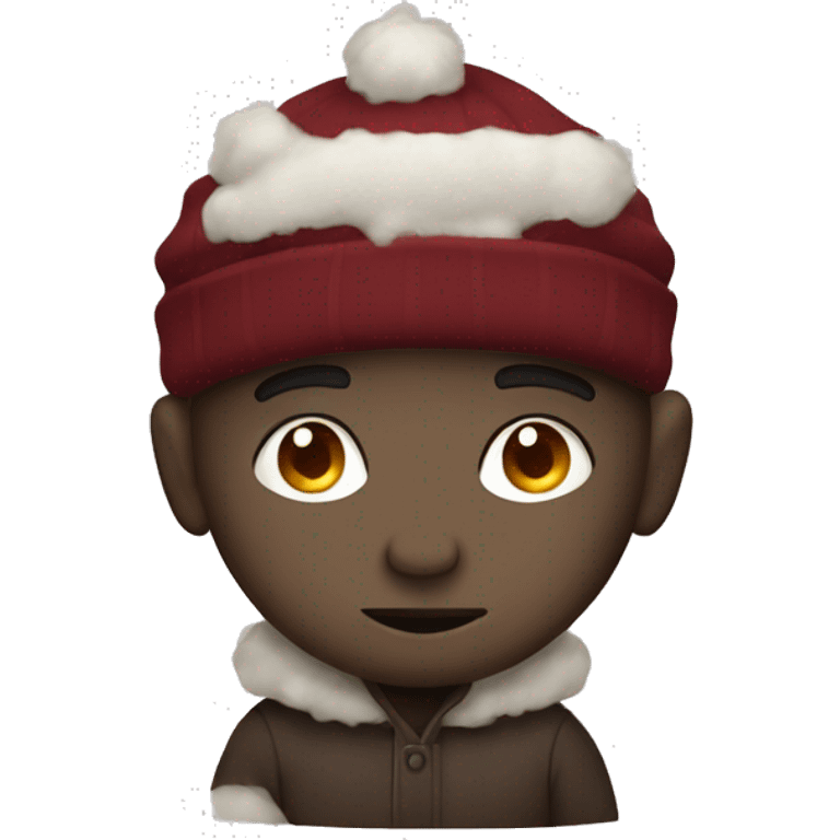 Dark red cozy emoji