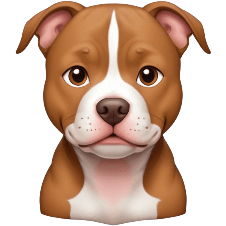 Brown and white pitbull emoji