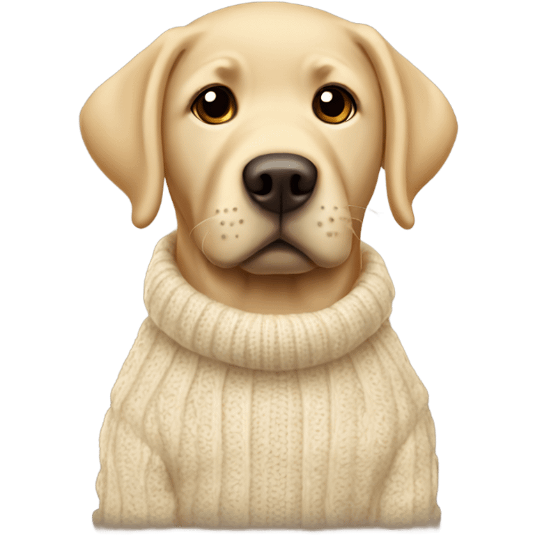 Labrador in a sweater emoji