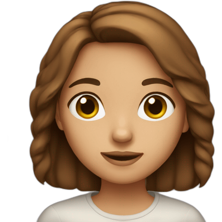 brown hair girl emoji