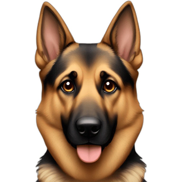 German Shepard with brown eyes emoji