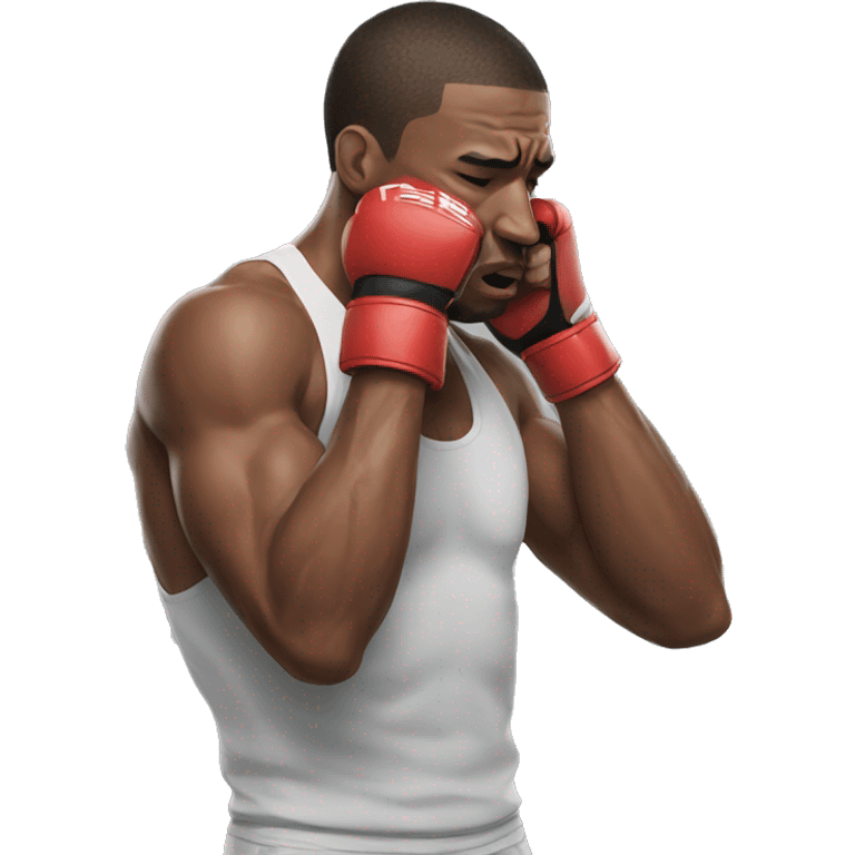 mma fighter holding his head in pain emoji