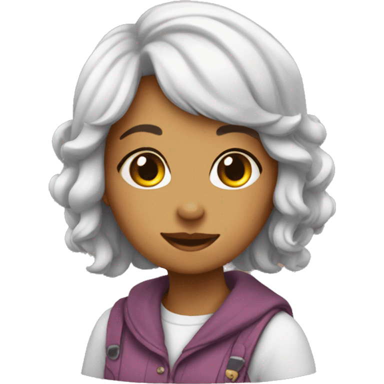 Cute book girl emoji