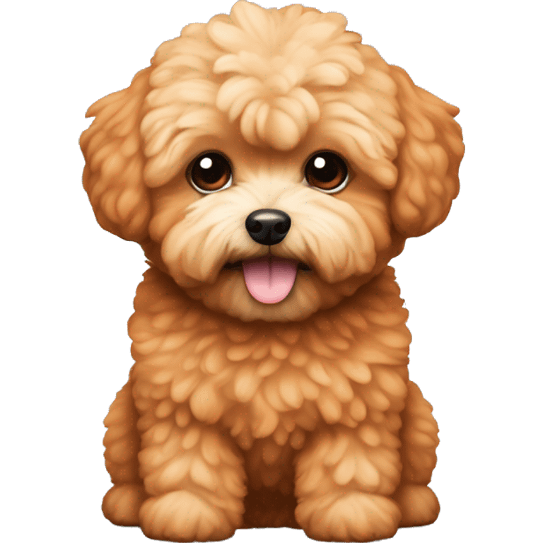 Maltipoo with orange/brown fur emoji