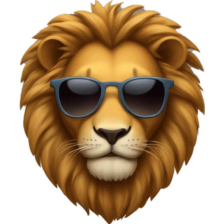 Lion with sunglasses  emoji