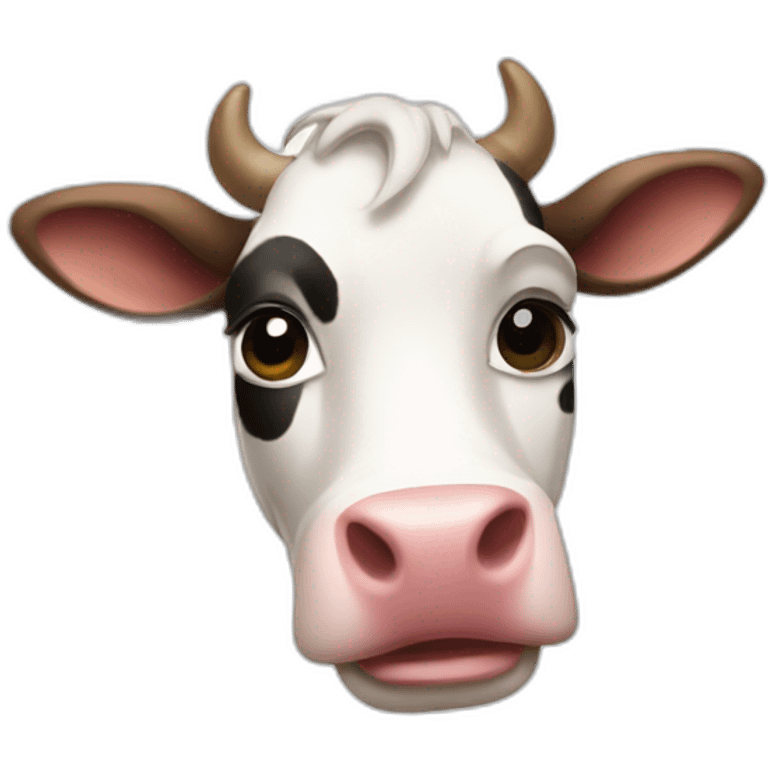 A dancer cow emoji