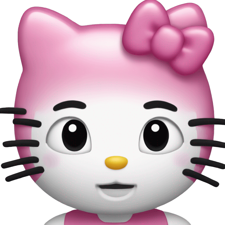 Hello kitty saying hi emoji