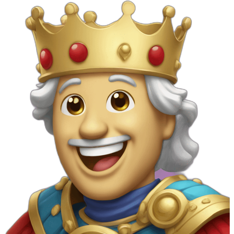 Laughing king of playing card emoji