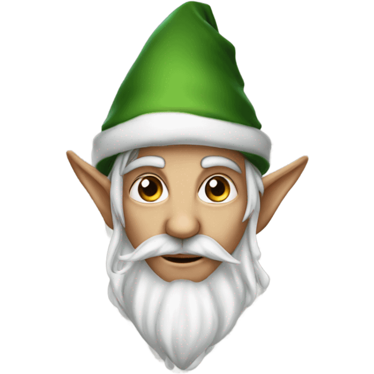 rogue male elf fantasy wearing santa hat emoji