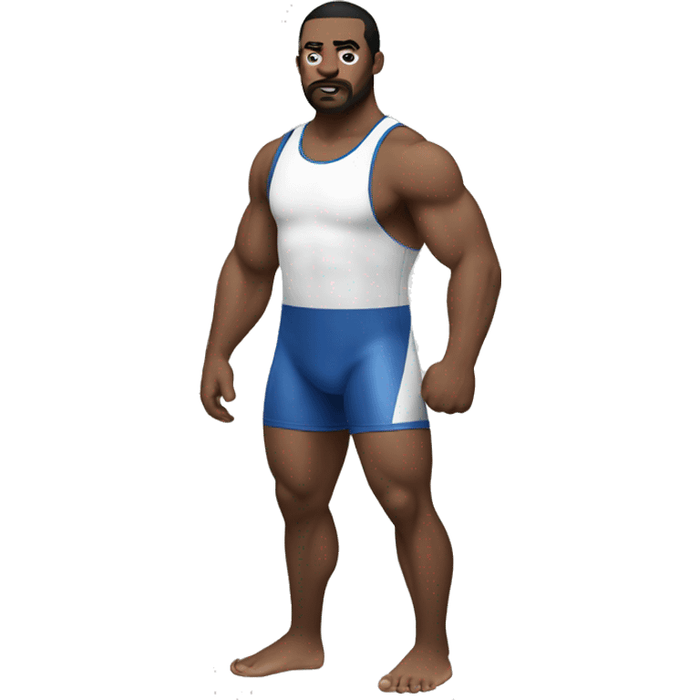 white Wrestler full body emoji