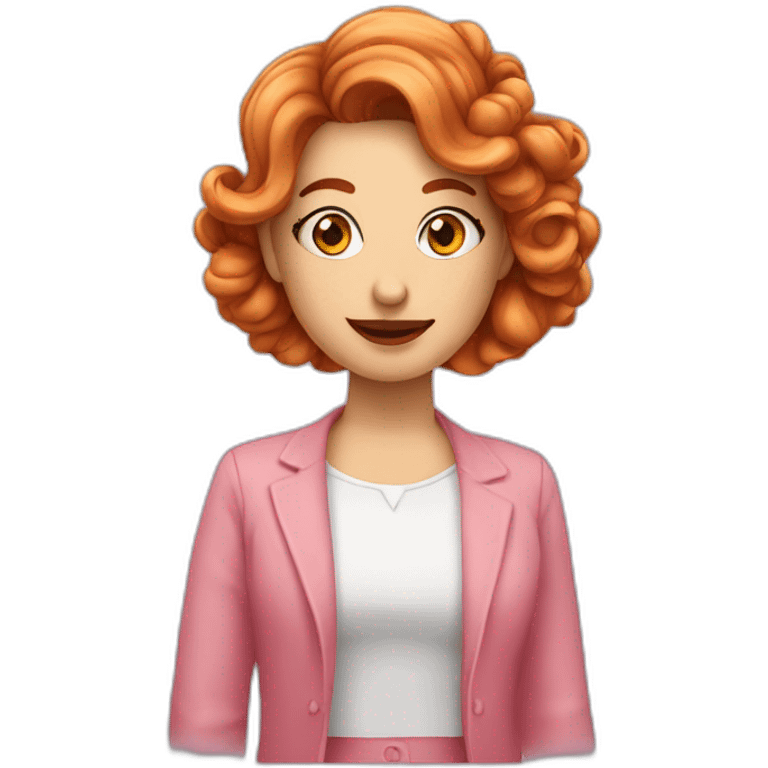 Rosa haare- Zigarette- schnell reden emoji