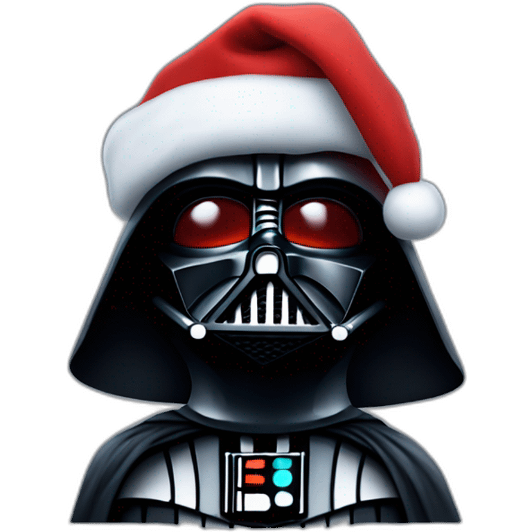 Darth vader with Santa hat emoji