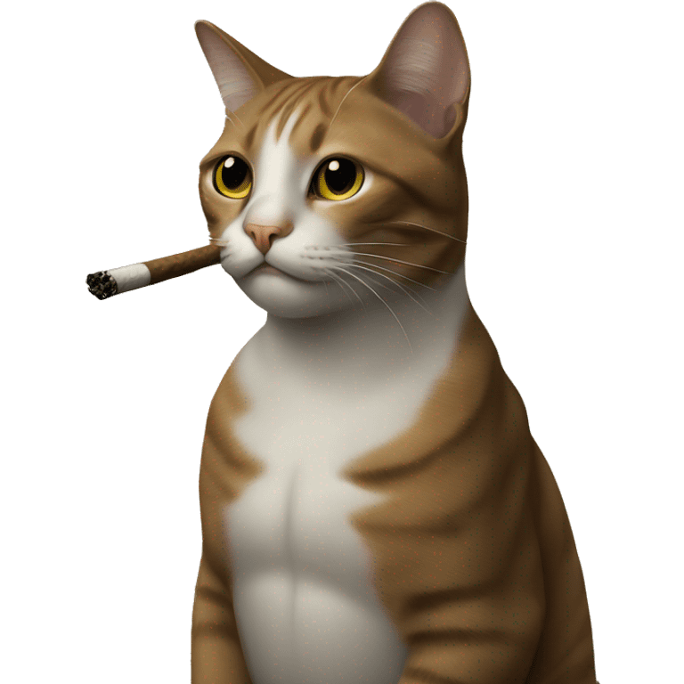 Cat smoking  emoji