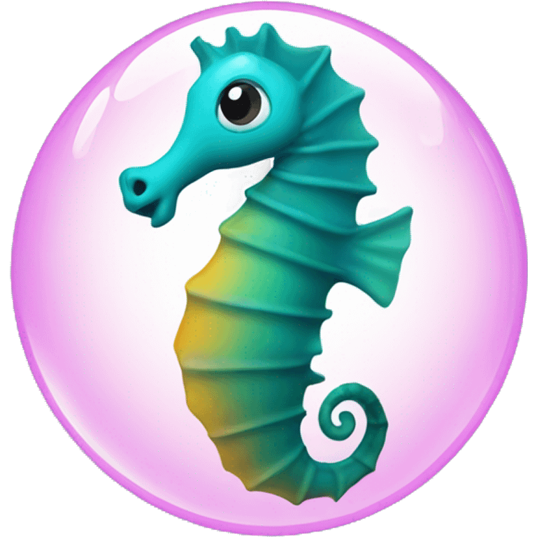 Sea horse in bubble  emoji