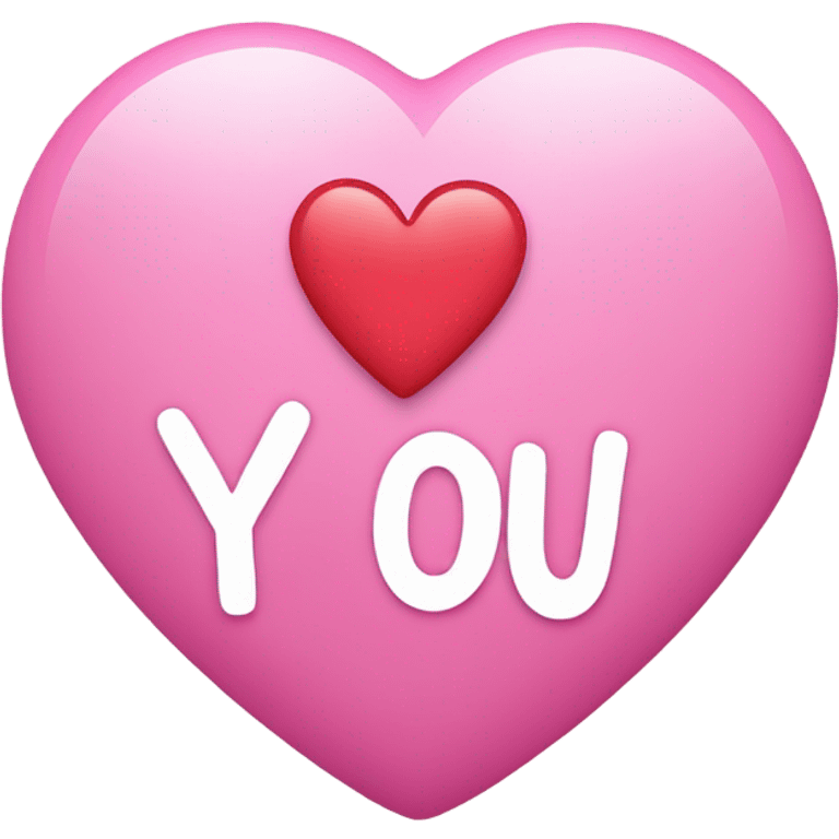 Pink heart that says I love you  emoji