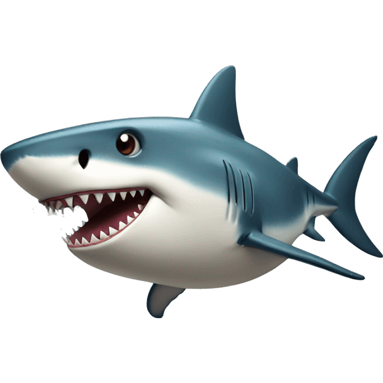 shark making a dumb face emoji