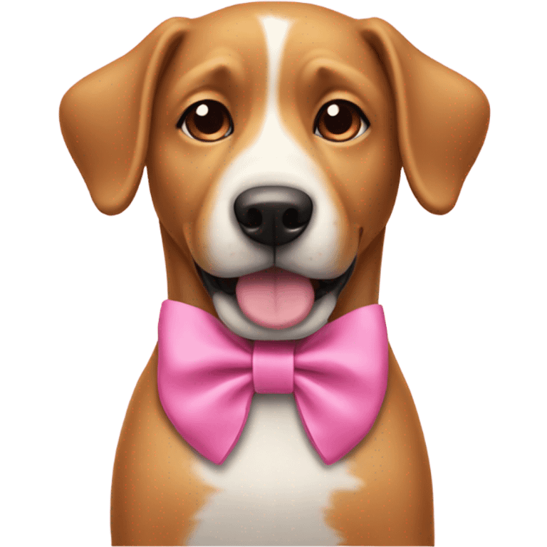 Dog with pink bow emoji