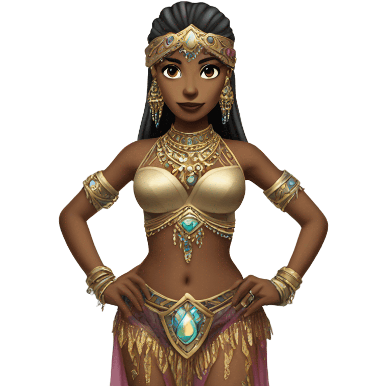 Belly dancer cyborg emoji