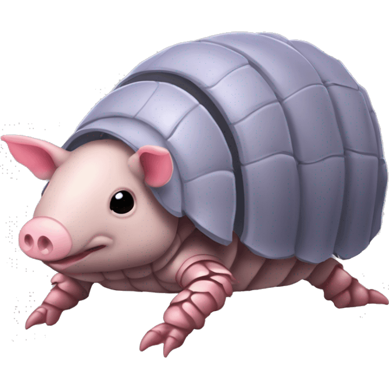 Lavender gray Pig armadillo isopod lobster fanned tail feathered tail pig armadillo darth Vader face emoji