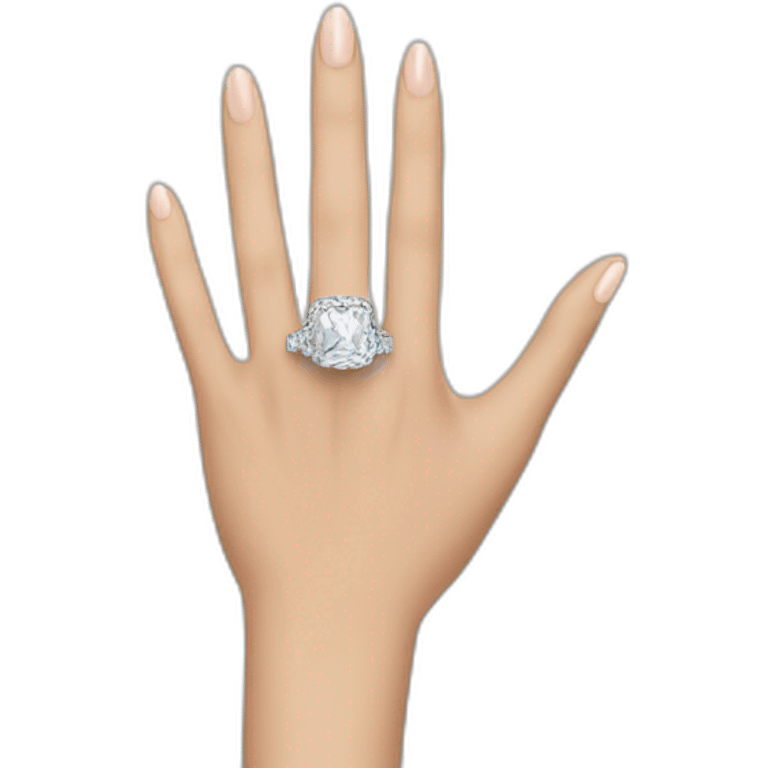 hand with an engagement ring emoji