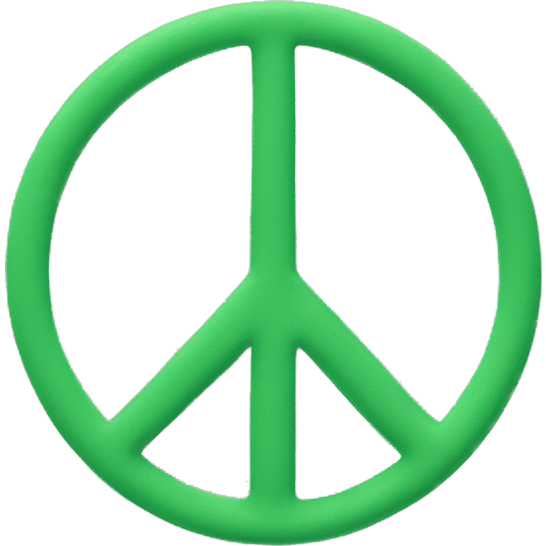 Peace sign green emoji