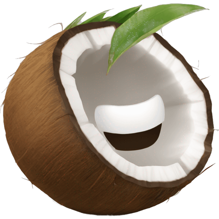 a coconut little kiss emoji