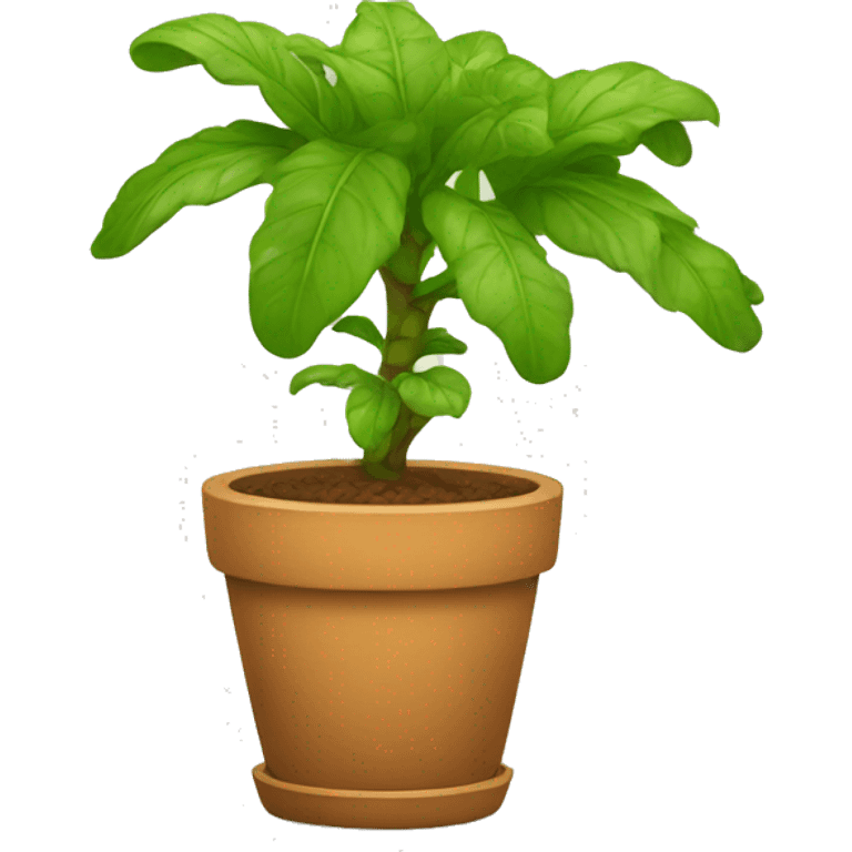 Plantas colgantes en una maceta emoji