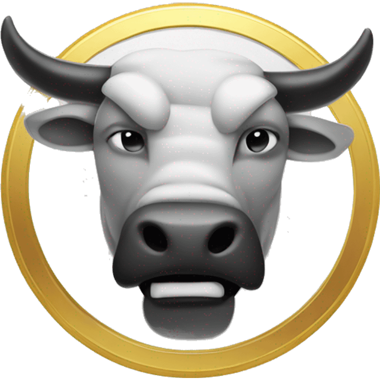 Rebel crypto coin bull emoji