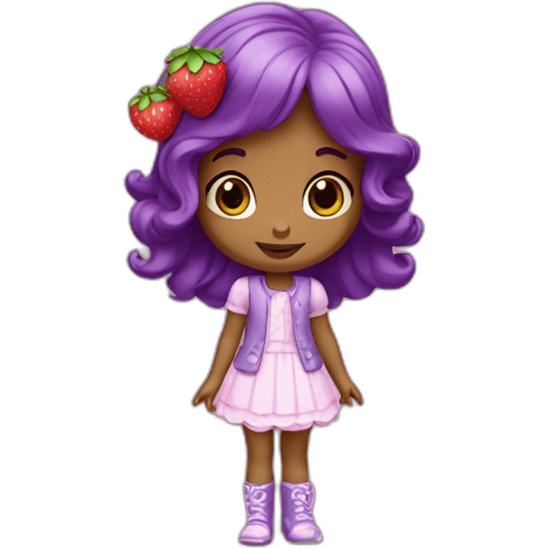 strawberry shortcake girl purple emoji