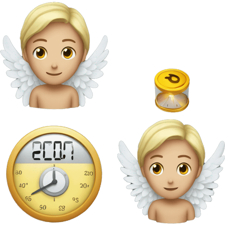 Timer With angel cirkle emoji