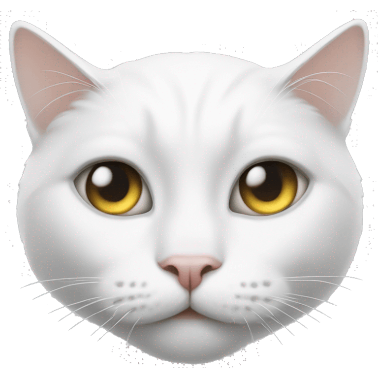 White cat with one eye 👁️ emoji