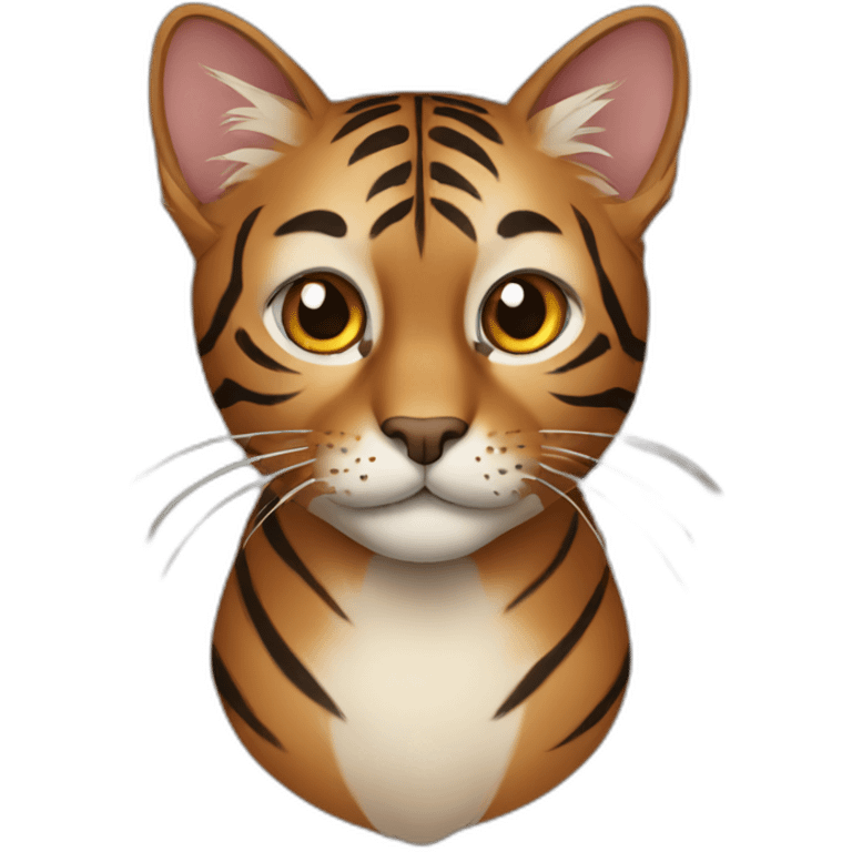 Brown Tiger cat emoji