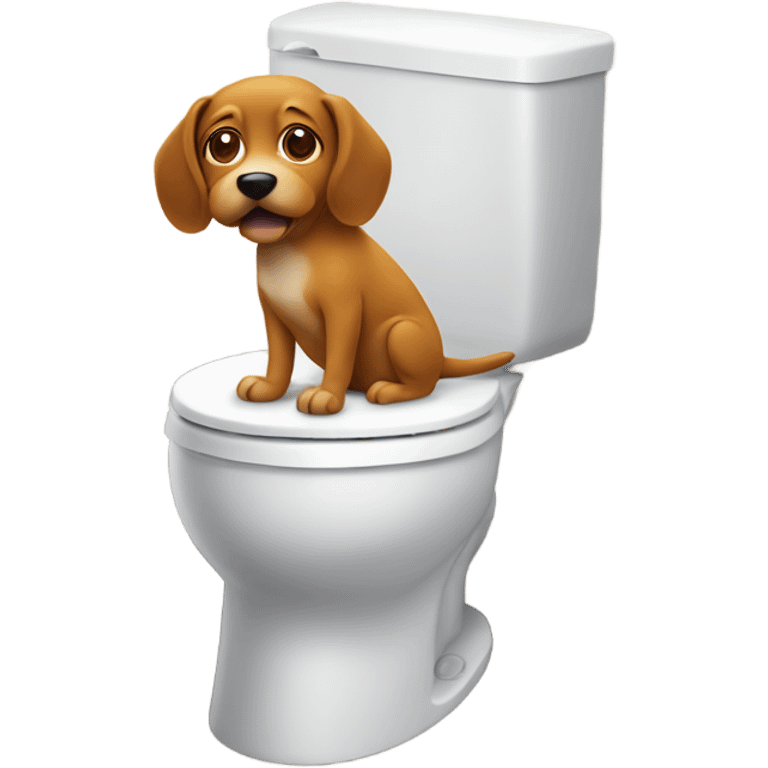 Dog on the toilet  emoji