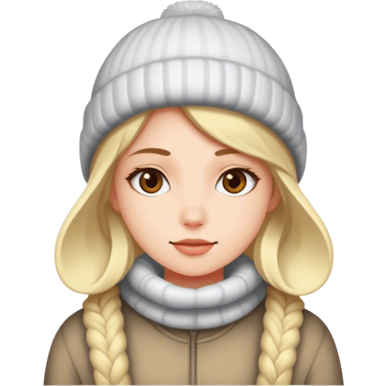 The girl who is wearing some warm clothes  emoji