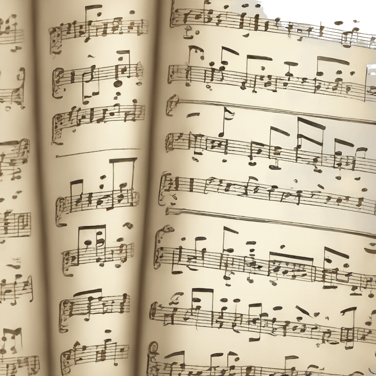 detailed close-up of piano sheet music with lots of accidentals emoji