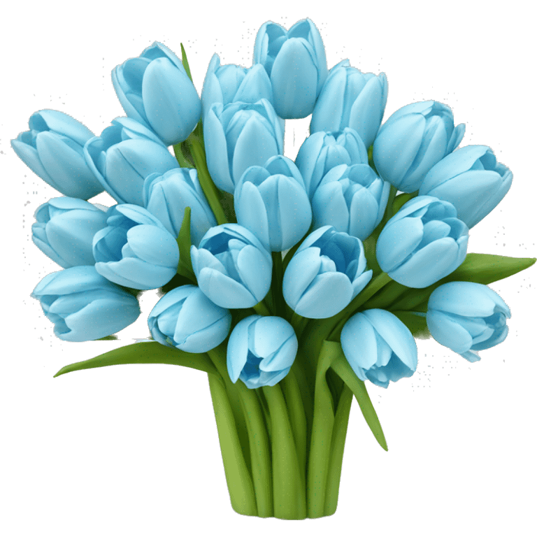 beautiful light blue tulip bouquet with bows most beautiful  emoji