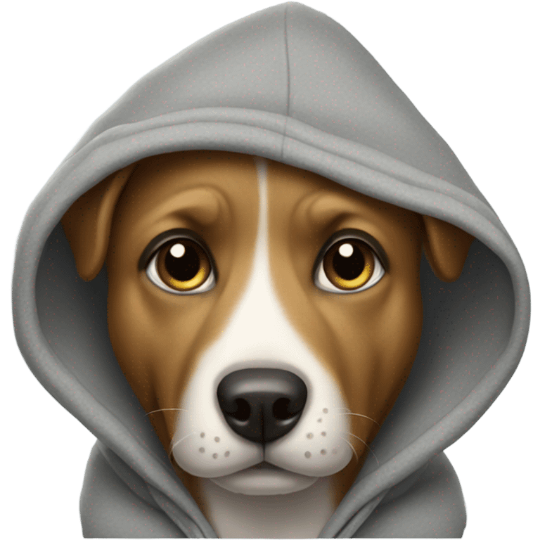 Dog wearing a hoodie emoji