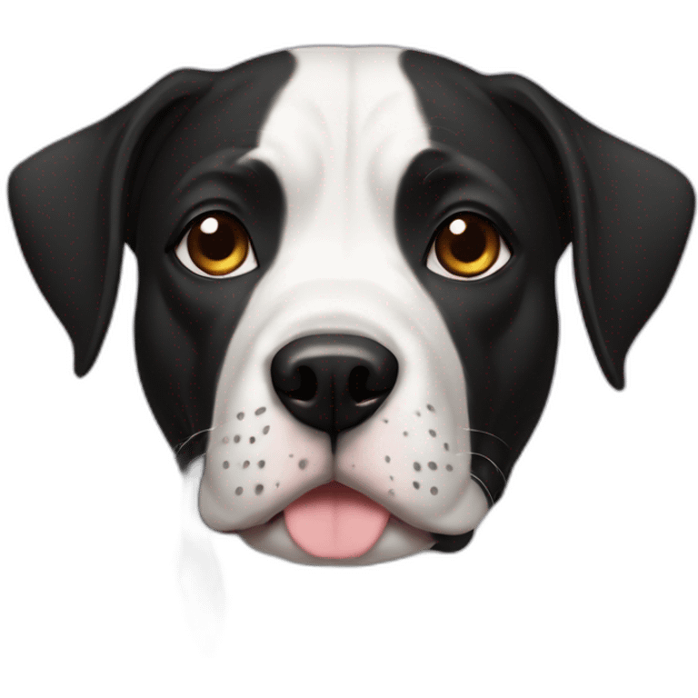 Black female dog Staffordshire emoji