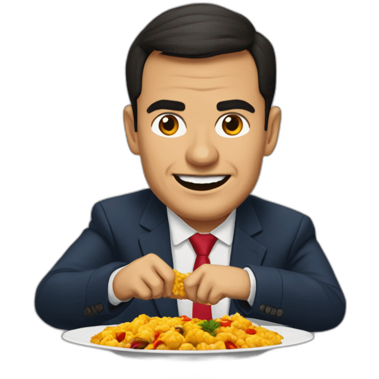 Pedro sánchez eat paella emoji