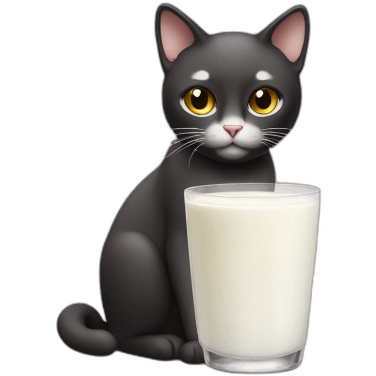 cat drink milk emoji